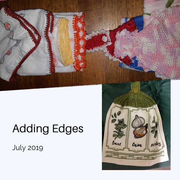 Make store-bought items unique by adding edges – blankets, towels, hankies, skirts, shirts and more. Or crochet tops to towels...