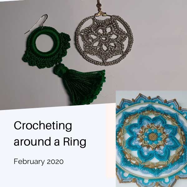 Many hoop earrings, mandalas and even large dream catchers have crochet work which is attached to a ring. This can be a bit daunting...