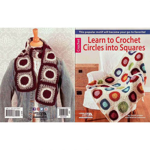 learn to crochet circles into squares