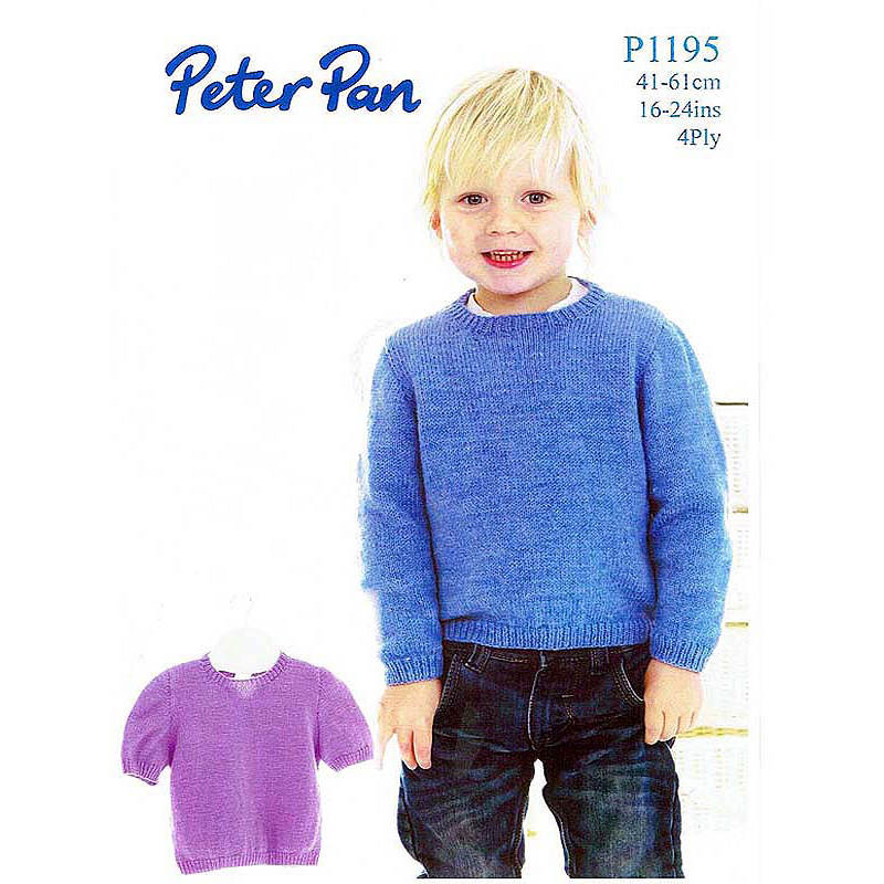 Peter Pan Leaflet for Boy’s Sweater – Long and Short Sleeve | Crochet ...
