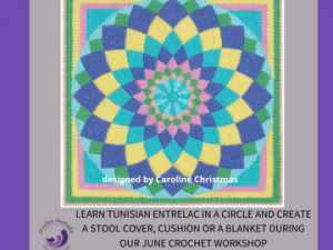 learn entrelac in a circle crochet australia class