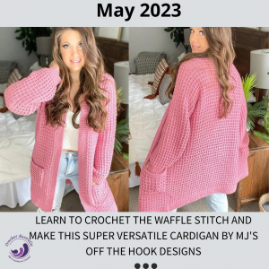 crochet the waffleicious cardgan class