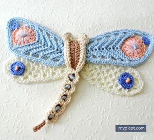 crochet dragonfly my picot crochet