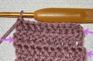 removing the gap treble crochet less chains
