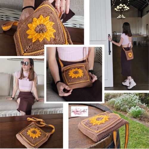 springtime sunflower shoulder bag
