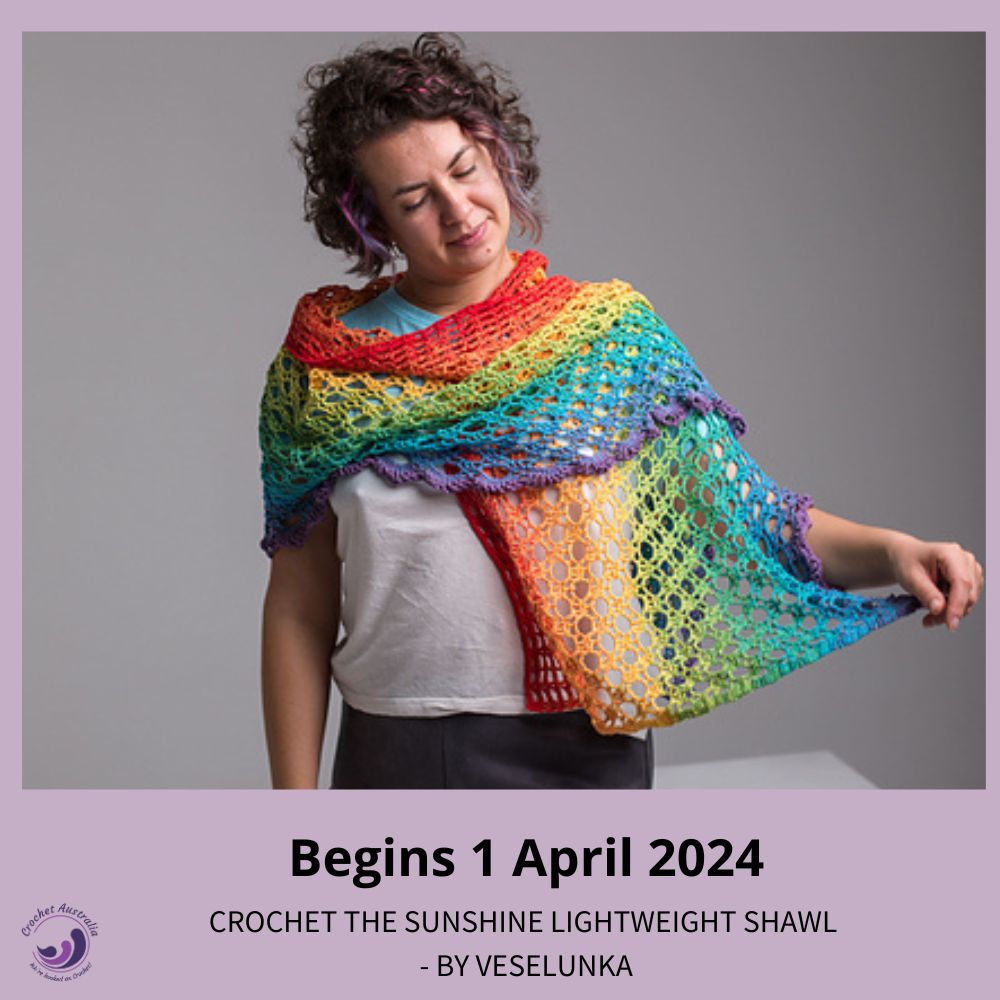 crochet classes sunshine shawl