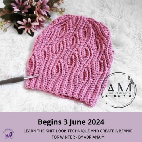knit-look beanie crochet class