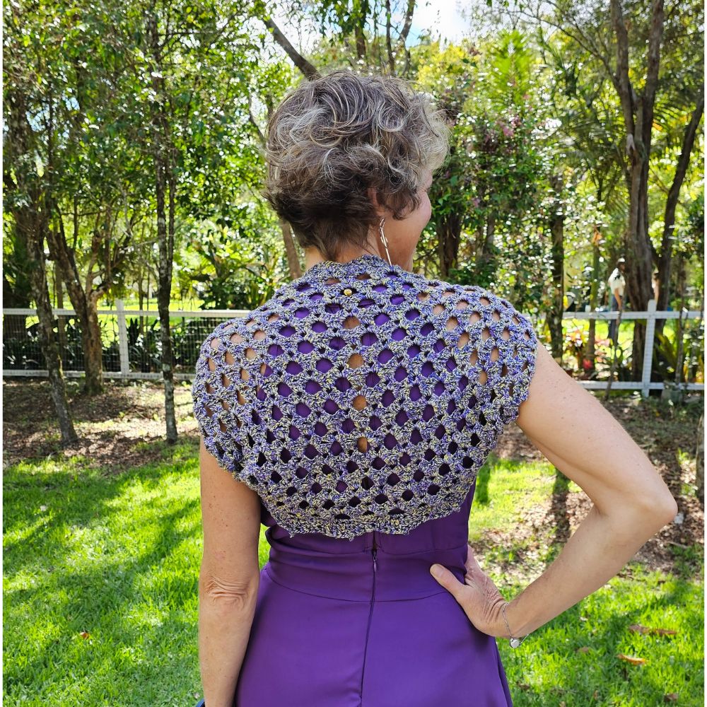 Diamond Tweed Shrug