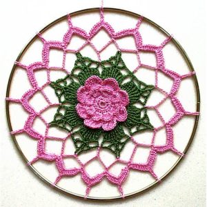 Pattern for Pink Rose Sun-Catcher