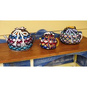 Frills on Lattice Tea Cosy