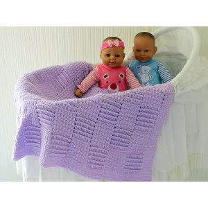 Reversible Basketweave Baby Rug