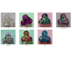Cracked Glass Beads 8mm 1.5mm hole