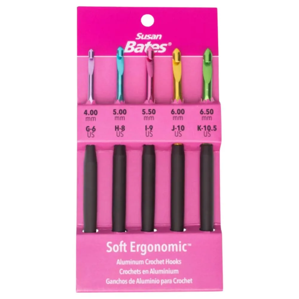 Silvalume Soft Ergonomic Crochet Hook Set of 5
