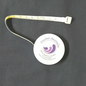 Tape Measure Retractable with Crochet Australia Logo