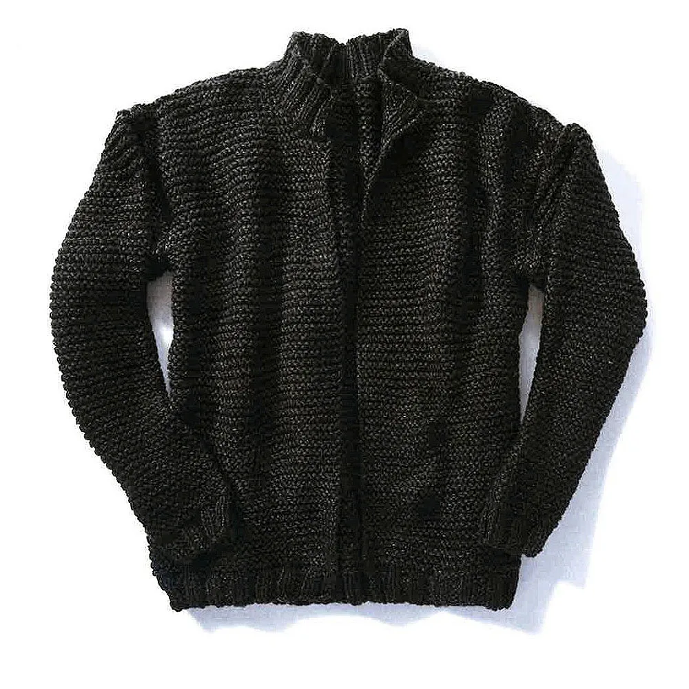 Men's Knit Zippered Cardigan